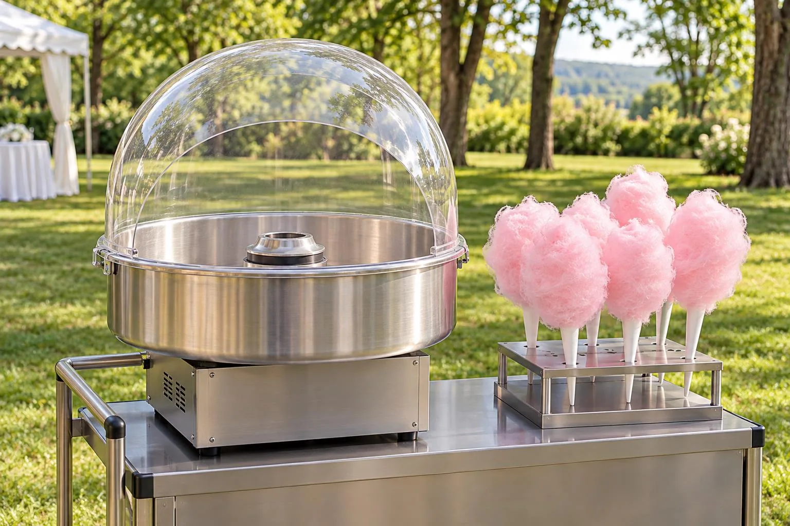 Cotton candy machine available as an event add-on
